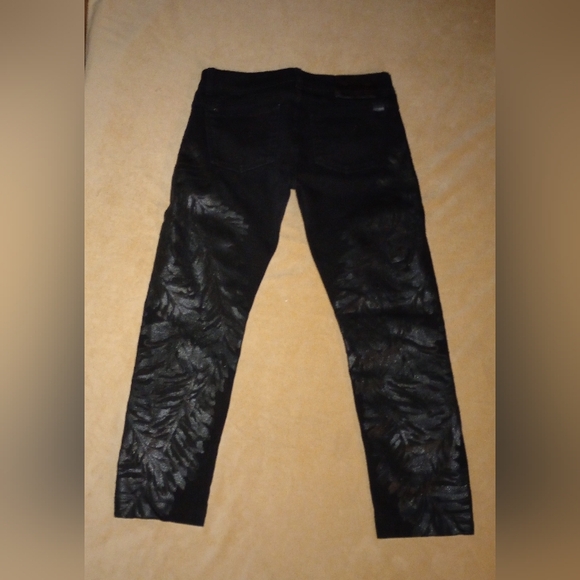 Women's GUCCI Black Denim Jeans with floral pattern Size 40 - Picture 7 of 14